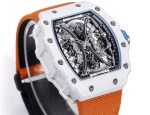 Richard Mille RM053-01 Pablo MacDonough Skeleton Dial Orange Fabric Strap - Image 4