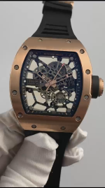 Richard Mille RM 035 Black Toro Nadal Rose Gold Replica Watch - Image 2