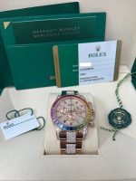 Rolex Cosmograph Everose Daytona Factory Diamond Rainbow Edition Ref# 116595RBOW) - Image 2