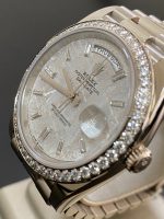 Rolex Day-Date 40 Platinum Meteorite Diamond Dial Diamond Bezel Men's Watch M228396TBR-0027 - Image 12