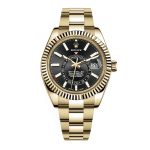 Rolex Sky-Dweller Black Dial Automatic 18kt Yellow Gold Watch 330938-0004