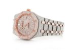 AUDEMARS PIGUET DIAMOND ROYAL OAK 41MM TWO TONE BAGUETTE FULL ICED VVS MOISSANITE WATCH - Image 3