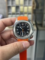 Replica Patek Philippe Aquanaut 5968A 001 Chronograph Orange Rubber 42mm - Image 3