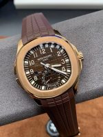 Replica Patek Philippe Aquanaut 5164R 001 Travel Time Rose Gold Mens Watch - Image 4