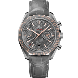 Speedmaster​ Dark Side of the Moon 44.25 mm, Grey ceramic and leather strap with folding clasp