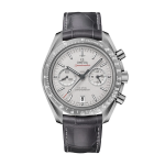 Speedmaster Dark Side of the Moon 44.25 mm, grey ceramic on leather strap with foldover clasp