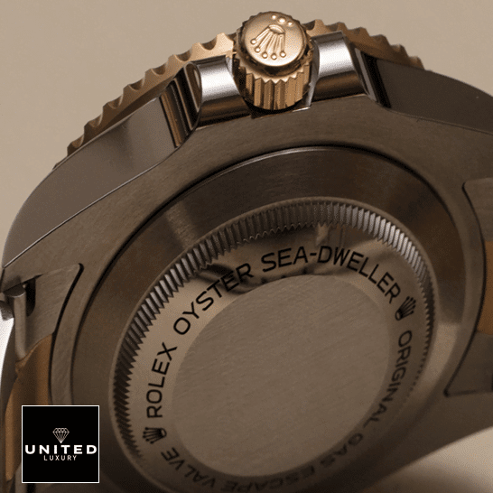 Rolex Sea-Dweller 126603-0001 Replica Stainless Steel Case Gold Crown Pusher