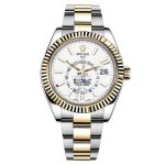 Rolex Sky-Dweller Automatic Men's 18kt Yellow Gold White Dial Oyster Watch 330933-0009