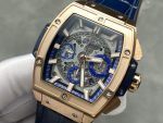 Hublot Spirit of Big Bang Chronograph King Gold Blue Leather Men's Watch 641.OX.7180.LR - Image 5