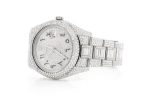 ROLEX DATEJUST ICED OUT 41MM SILVER HEBREW DIAL AUTOMATIC STAINLESS STEEL 23.50CT - Image 2